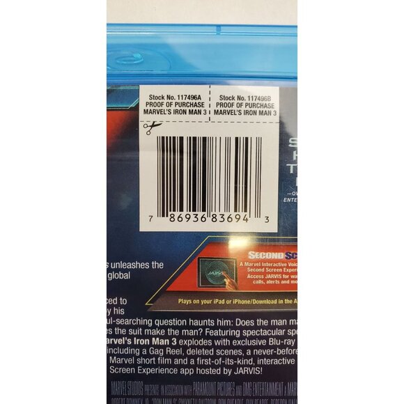Marvel Iron Man 3 - Blu-ray Disc - DVD 2013 - Robert Downey Jr. with Slipcover - Picture 5 of 10